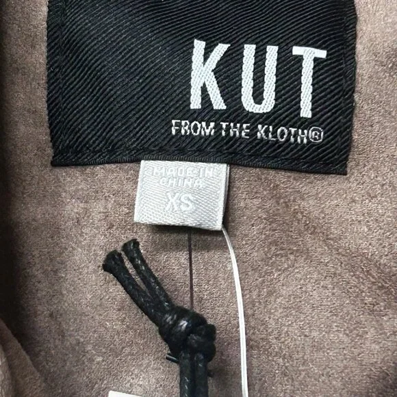 NWT Kut From the Kloth Vintage Suede Moto Jacket Biker Clothing - Picture 7 of 12